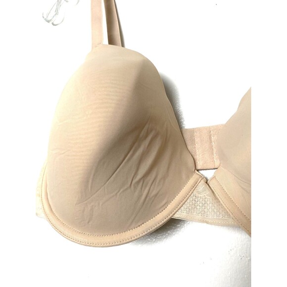 Maidenform T-shirt Bra Comfort Devotion Ultimate No-Show Demi Beige Size 40C - Picture 2 of 9
